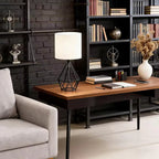 Modern Gold Table Lamp - 14.2" Bedside Night Light