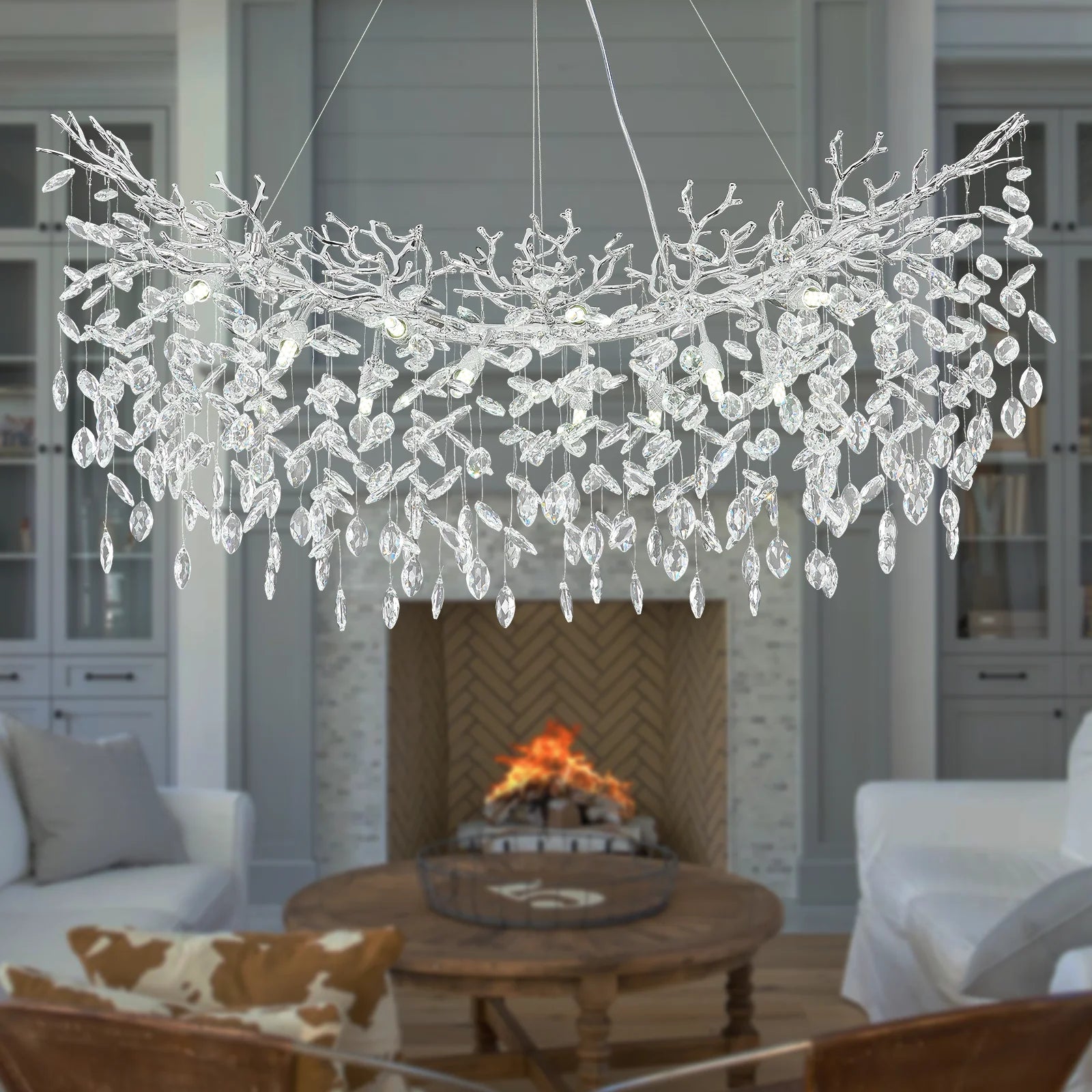 Luxury Rectangle Tree Branch Chandelier