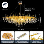 Modern Gold Tree Branch Chandelier