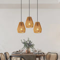 Opeloak 7" Set of 3 Rustic Hemp Rope Pendant Lights