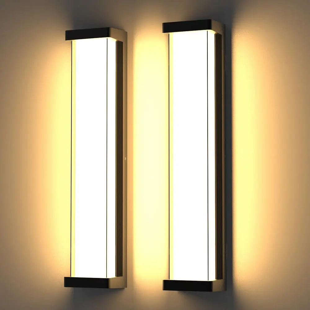 Contemporary Large Outdoor Sconces - 2-Pack