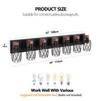 Industrial Vintage 7-Light Wall Sconce
