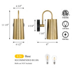 Opeloak Modern Brushed Brass Wall Sconce