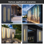 IP65 Waterproof Black LED Outdoor Wall Lamp | Strip Light