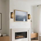 Mid-Century Modern Antique Brass Wall Sconce