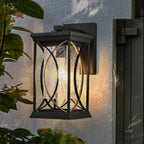 Opeloak 14" Black Outdoor Wall Lantern