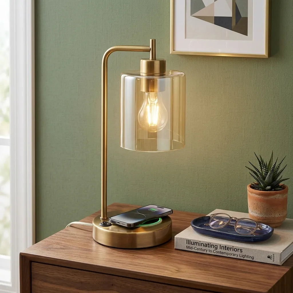 Opeloak Bourget 16" Antique Brass Table Lamp
