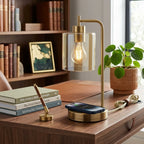 Opeloak Bourget 16" Antique Brass Table Lamp