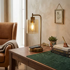 Opeloak Bourget 16" Antique Brass Table Lamp
