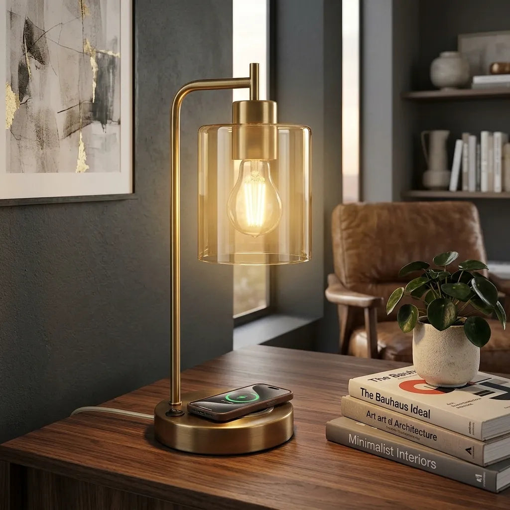 Opeloak Bourget 16" Antique Brass Table Lamp
