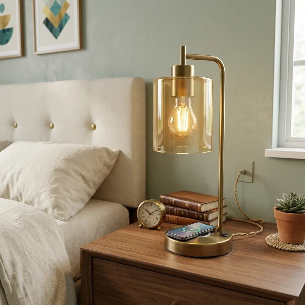 Opeloak Bourget 16" Antique Brass Table Lamp