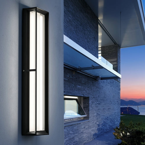 Contemporary Large Outdoor Sconces - 2-Pack
