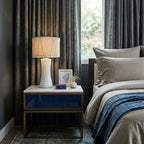 Opeloak Elegant Cascade Off-White Glass Table Lamp