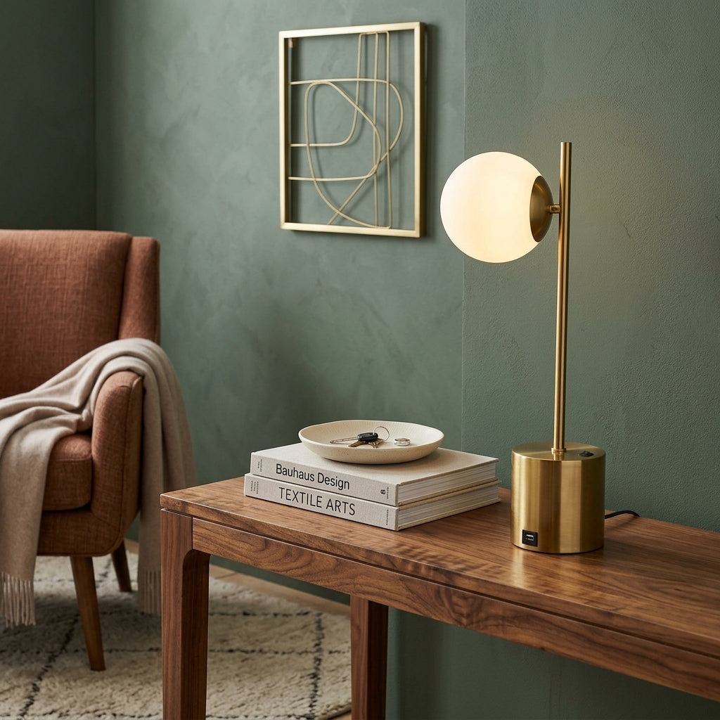 Opeloak Ethereal Modern Brass Metal Table Lamp