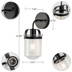 Modern Wall Sconce with Clear Cylindrical Glass Shade