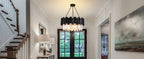 Modern Black Crystal Chandelier - Luxury 9-Light Fixture