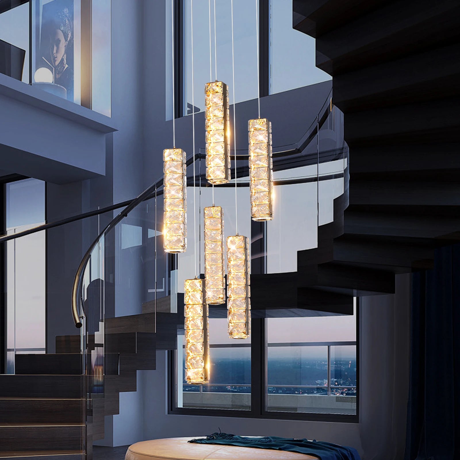 Luxury Nordic K9 Crystal Pendant Light
