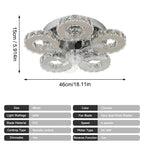 Modern Luxury Crystal Ceiling Fan Chandelier