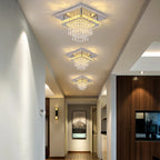 Modern Luxury Silver K9 Crystal Ceiling Lamp