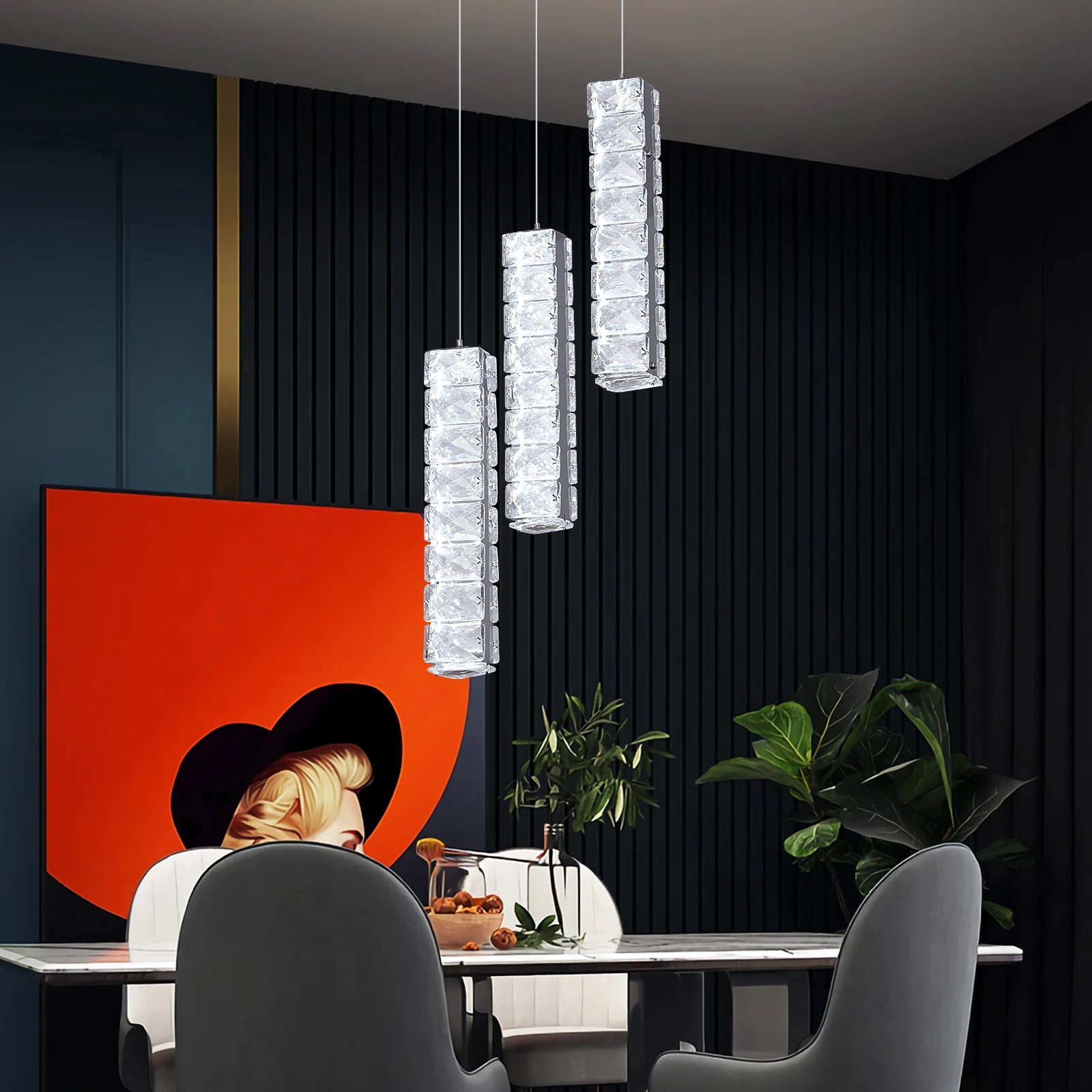 Luxury Nordic K9 Crystal Pendant Light