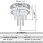 Modern Rain Drop Crystal Chandelier