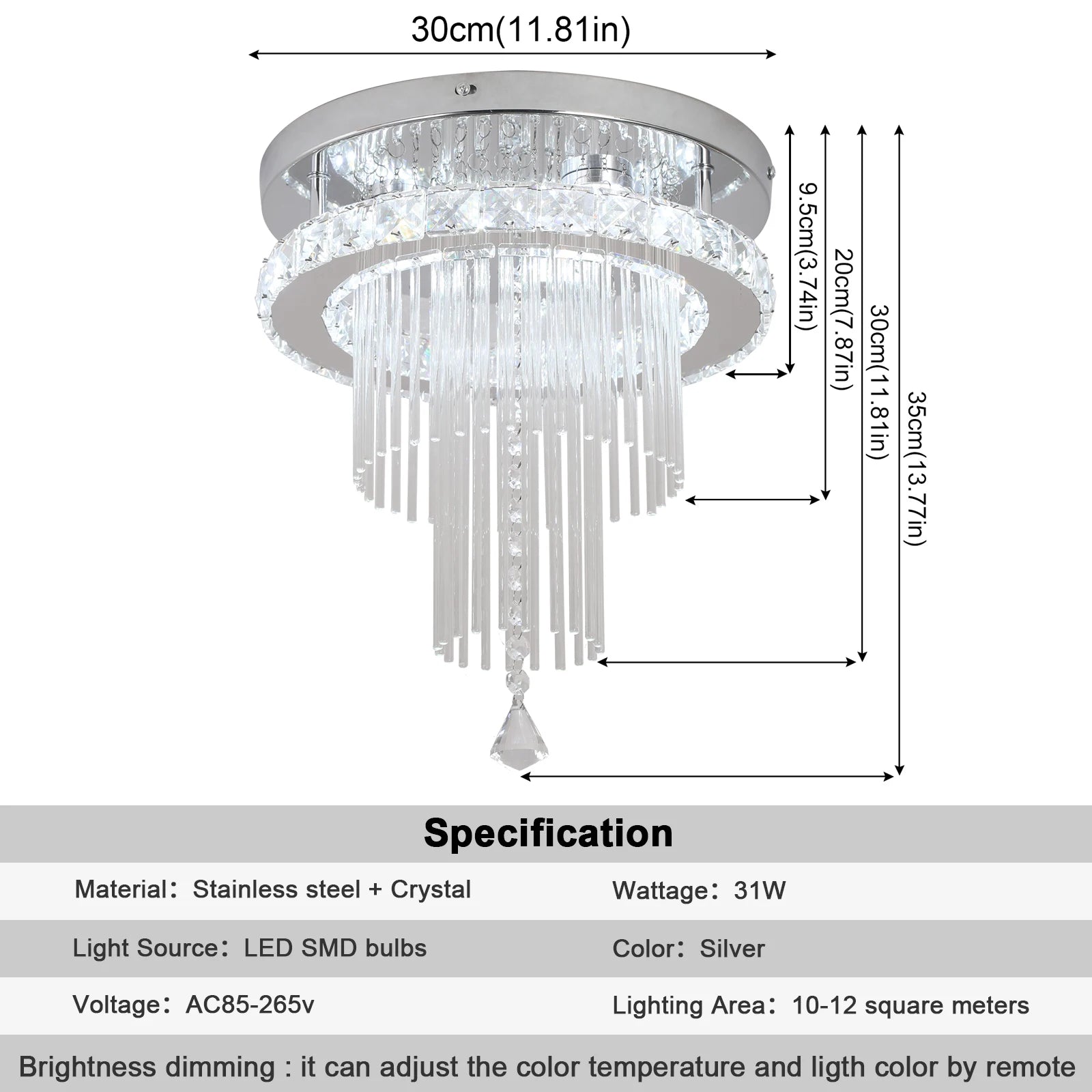Modern Rain Drop Crystal Chandelier