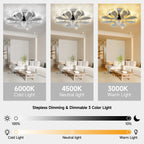 Modern Luxury Crystal Ceiling Fan Chandelier