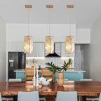 Modern Adjustable Crystal Pendant Light 3-Pack