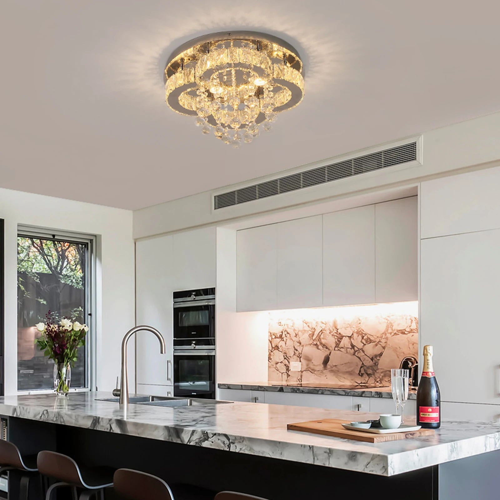 Luxury Crystal Chandelier Modern LED Pendant