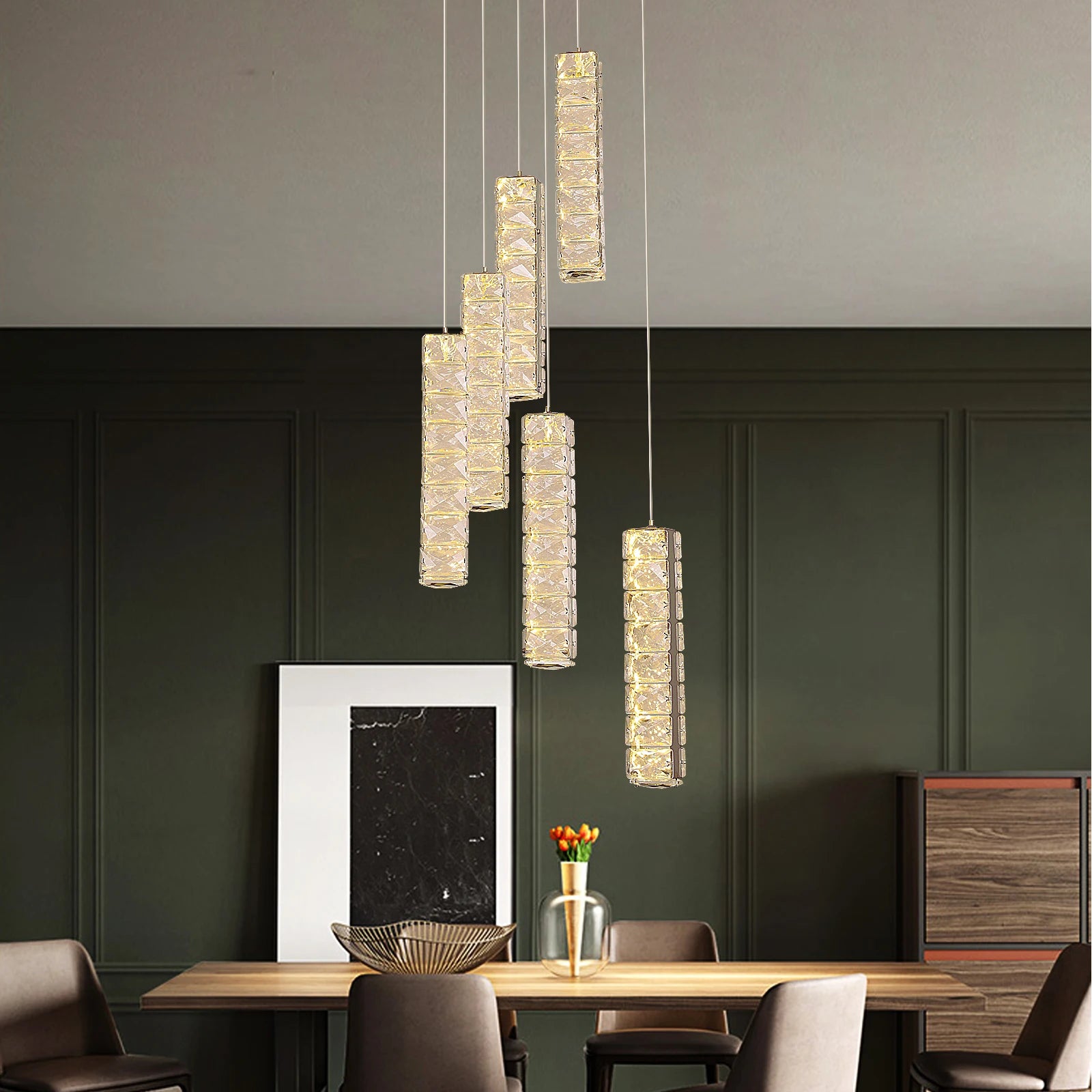 Luxury Nordic K9 Crystal Pendant Light