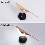 Creative Nordic Rotatable Bird Wall Light - Golden Crystal LED Sconce