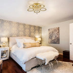 Luxury Gold Crystal Chandelier - Modern LED Bedroom Light