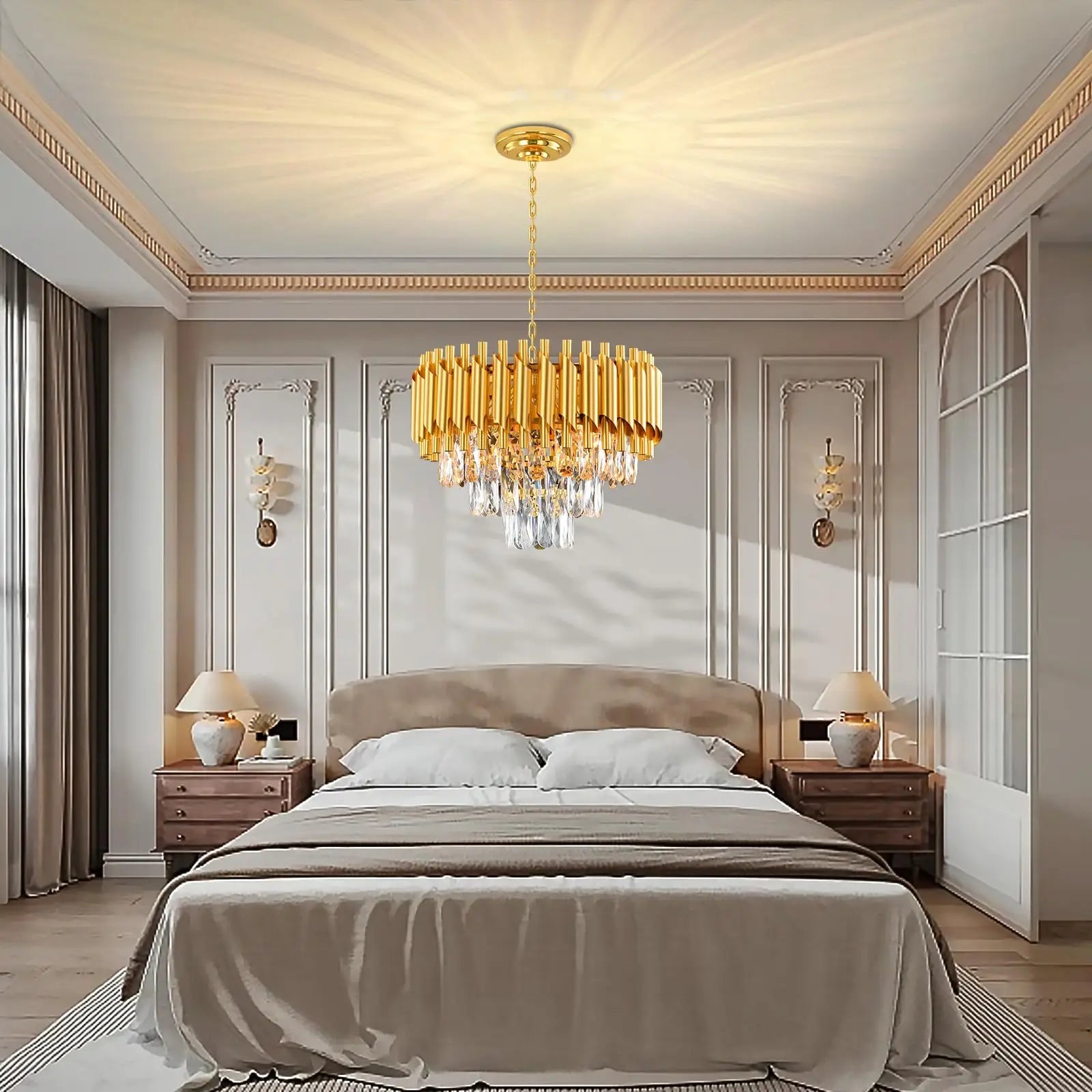 Modern 3-Tier Raindrop Crystal Chandelier - Luxury 5-Light