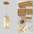 Modern Adjustable Crystal Pendant Light 3-Pack