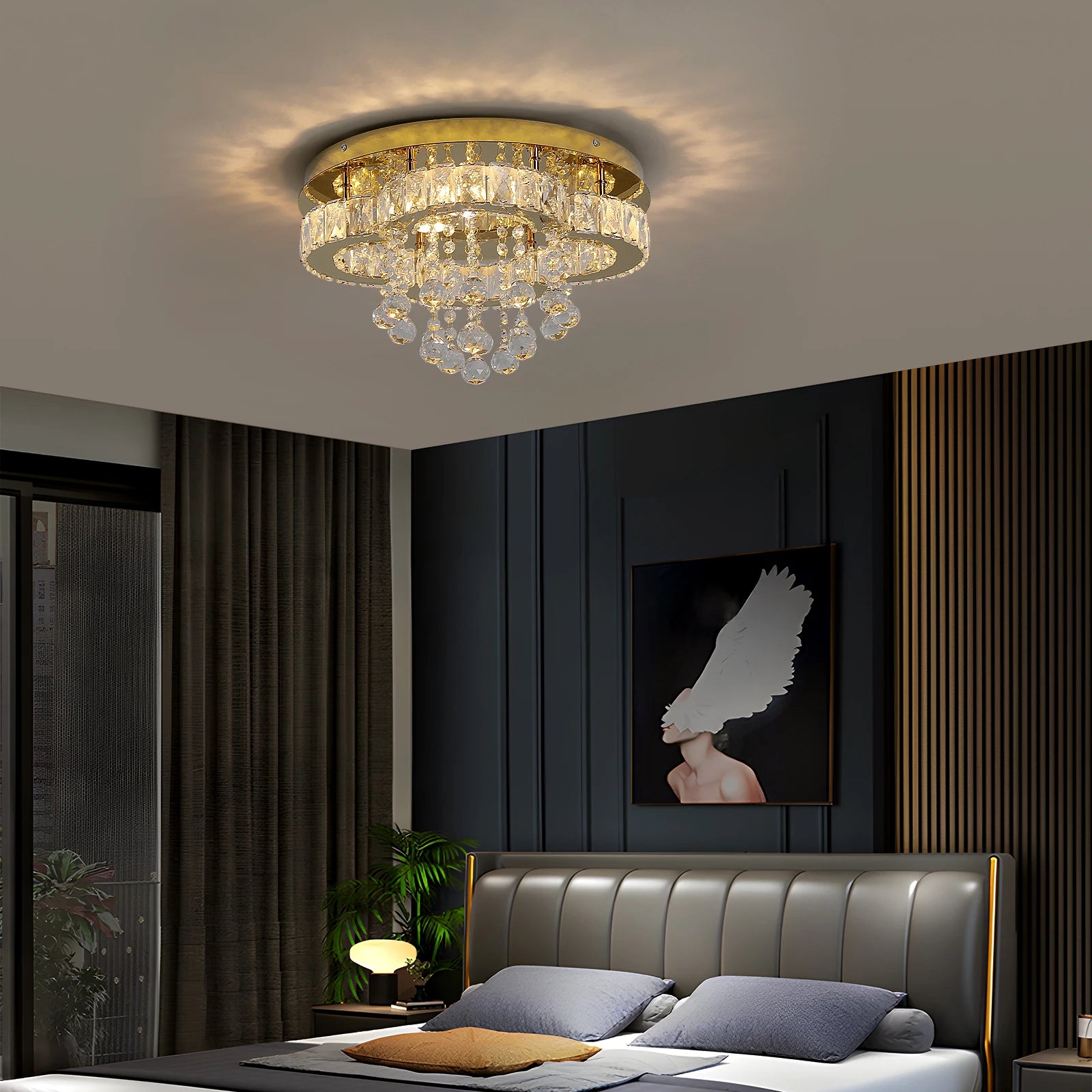 Luxury Crystal Chandelier Modern LED Pendant
