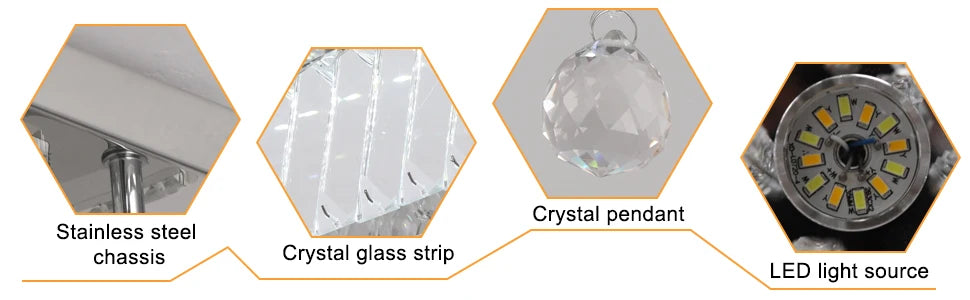 Luxury Rain Drop Crystal LED Pendant Light