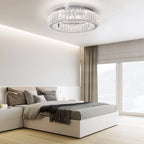 Modern Double-Circle Crystal LED Chandelier