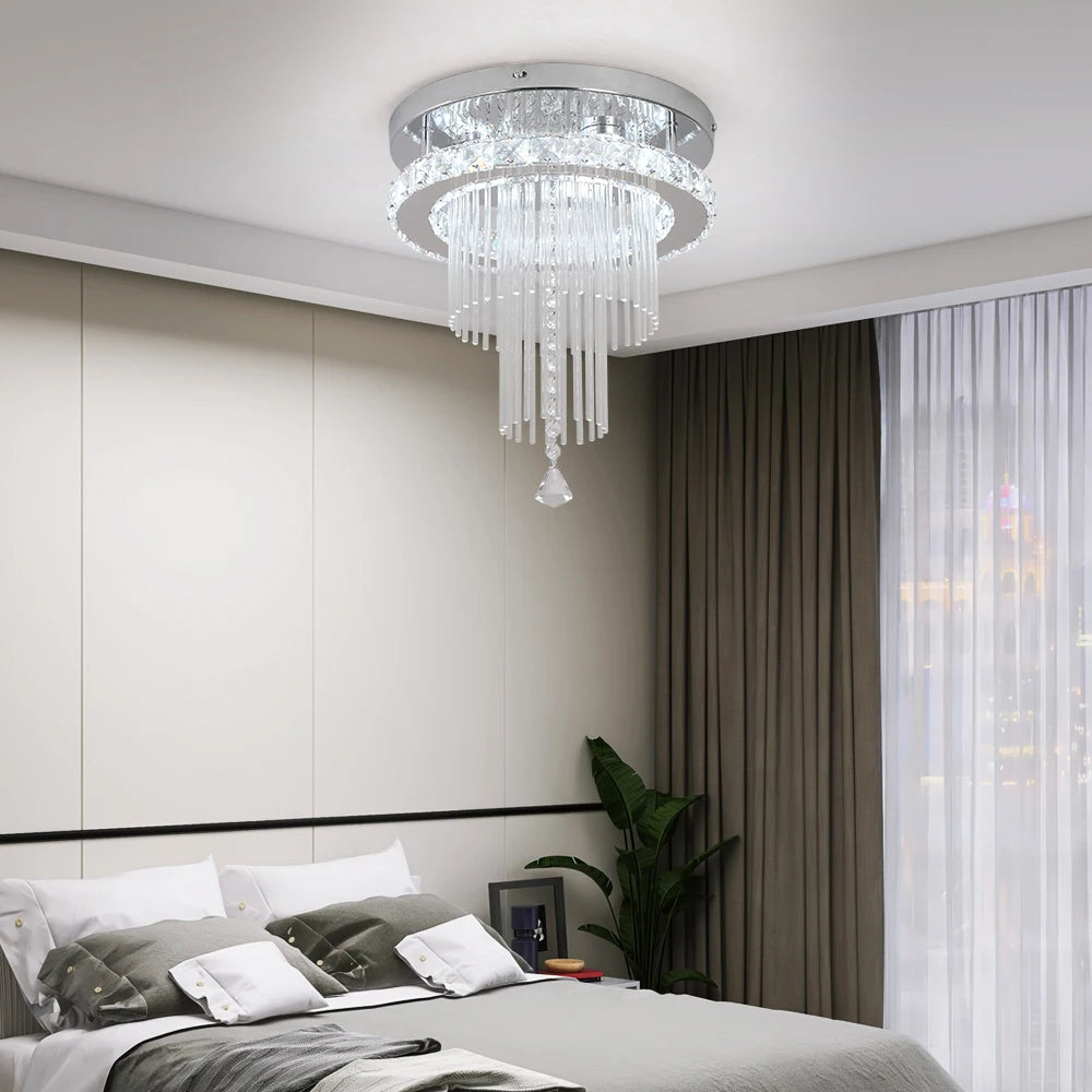 Modern Rain Drop Crystal Chandelier