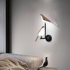 Creative Nordic Rotatable Bird Wall Light - Golden Crystal LED Sconce