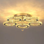 Modern Luxury Crystal Ceiling Fan Chandelier
