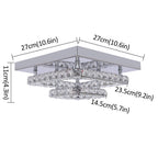 Luxury Square Crystal LED Ceiling Light
