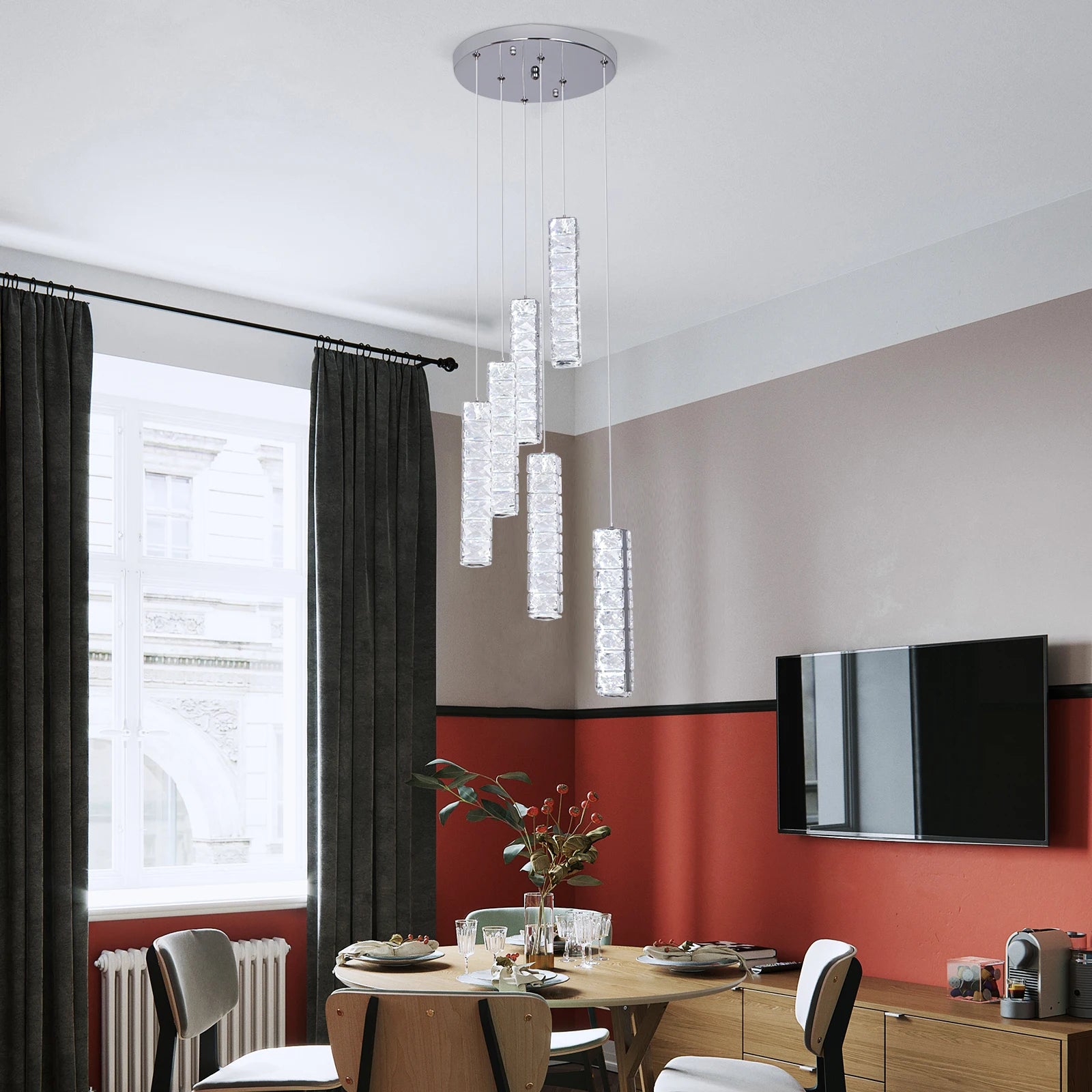 Luxury Nordic K9 Crystal Pendant Light
