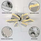 Modern Luxury Crystal Ceiling Fan Chandelier