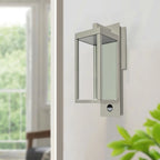 Outdoor Wall Light with Clear Glass Shade Motion Sensor Porch Lamp