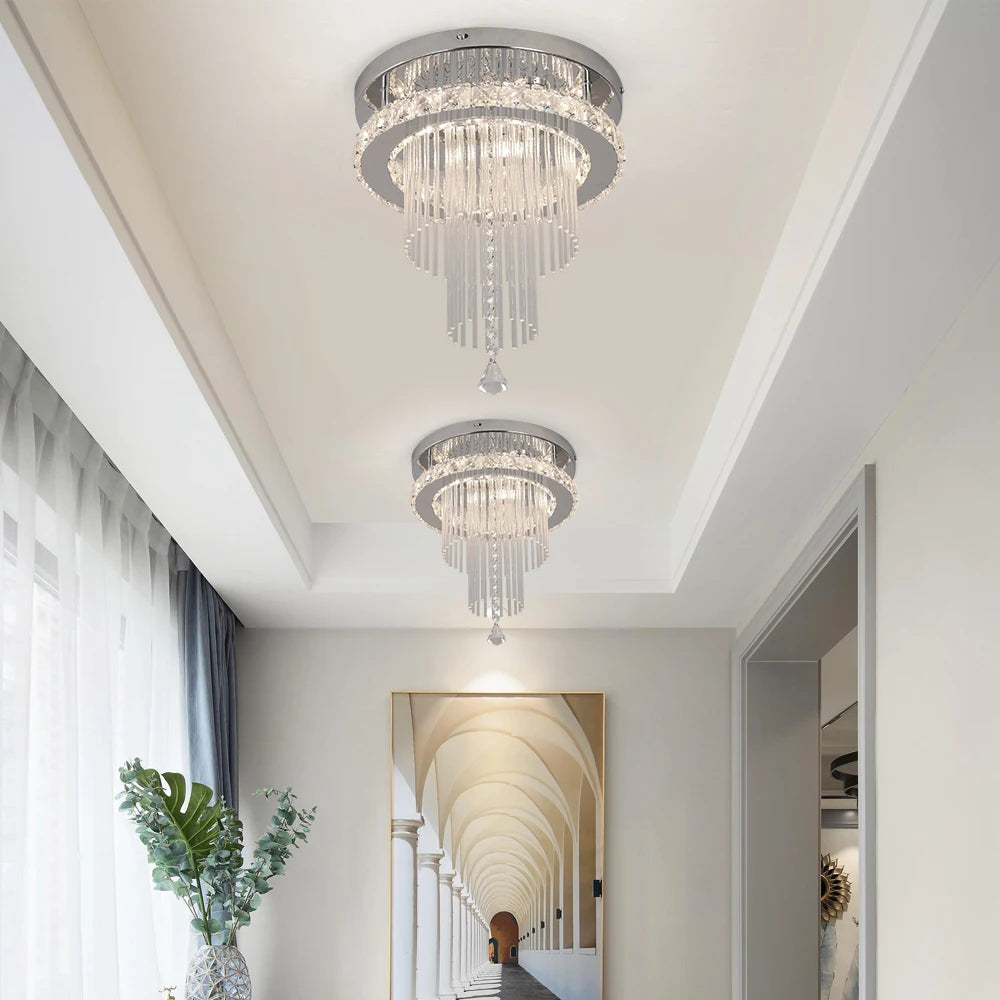 Modern Rain Drop Crystal Chandelier