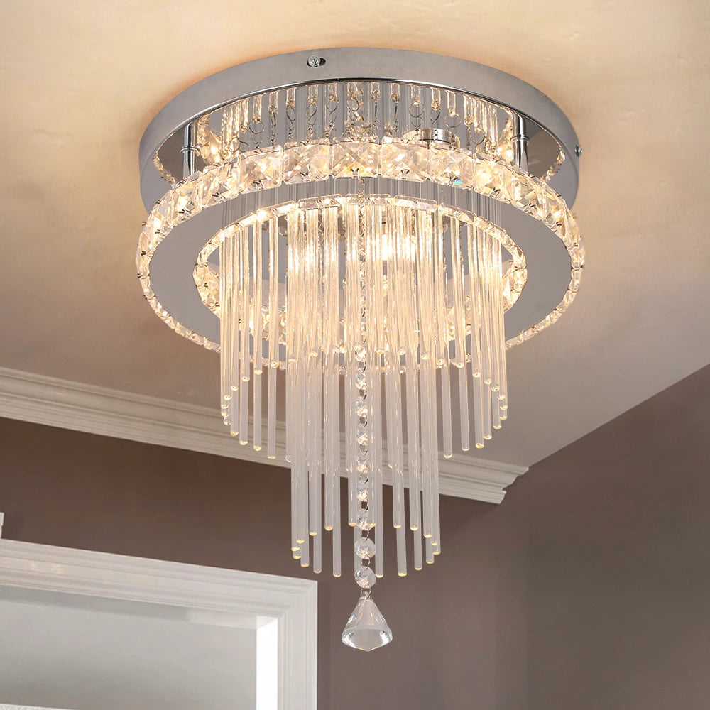 Modern Rain Drop Crystal Chandelier