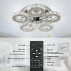 Modern Luxury Crystal Ceiling Fan Chandelier