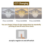 Modern Luxury Silver K9 Crystal Ceiling Lamp