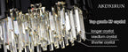 Modern Black Crystal Chandelier - Luxury 9-Light Fixture