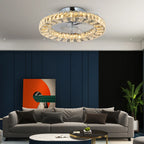 Luxury Crystal Chandelier Ceiling Fan with LED & Remote